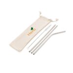 Reusable stainless steel 3 pcs straw set - Slika 5