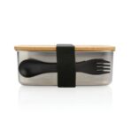 Stainless steel lunchbox with bamboo lid and spork - Slika 6
