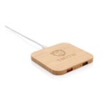 Bamboo 5W wireless charger with USB - Slika 7