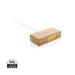 Bamboo alarm clock with 5W wireless charger - Slika 2