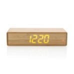 Bamboo alarm clock with 5W wireless charger - Slika 4