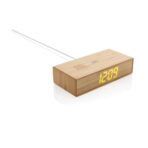 Bamboo alarm clock with 5W wireless charger - Slika 8