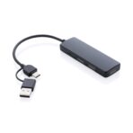 RCS recycled plastic USB hub with dual input - Slika 6