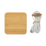 Bamboo 10W wireless charger with USB - Image 4