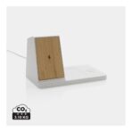 Ontario recycled plastic & bamboo 3-in-1 wireless charger - Image 2