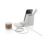 Ontario recycled plastic & bamboo 3-in-1 wireless charger - Image 4