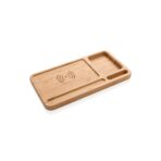 Stolni organizator od bambusa 5W bežični punjač
