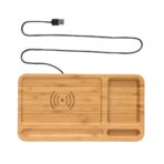 Bamboo desk organiser 5W wireless charger - Slika 3
