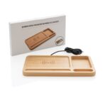 Bamboo desk organiser 5W wireless charger - Slika 10