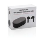 Light up logo TWS earbuds in charging case - Slika 14