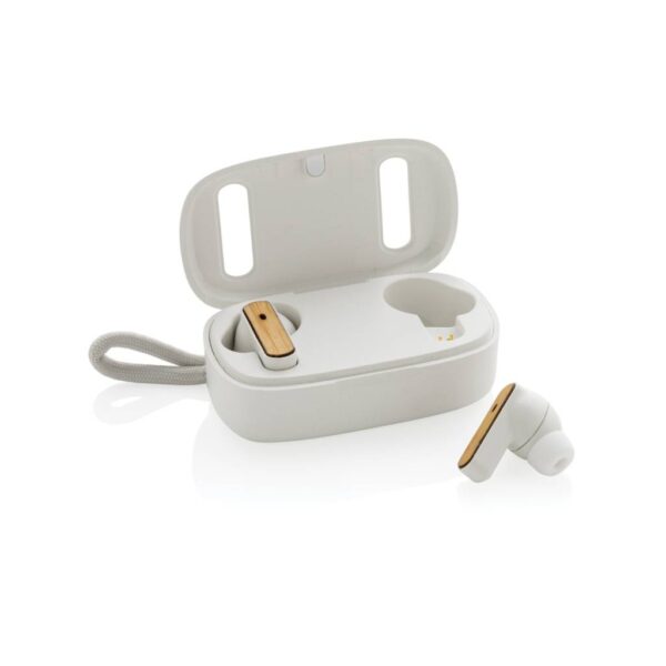 RCS recycled plastic & bamboo TWS earbuds