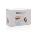 Double wall borosilicate glass with bamboo lid 250ml 2pc set - Slika 12