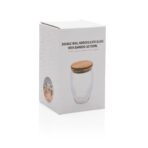 Double wall borosilicate glass with bamboo lid 350ml - Slika 12