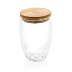 Double wall borosilicate glass with bamboo lid 350ml - Slika 7