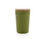 GRS certified recycled PP mug with bamboo lid - Image 3
