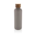 Wood RCS certified recycled stainless steel vacuum bottle