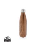 Vacuum insulated stainless steel bottle with wood print - Slika 2