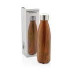 Vacuum insulated stainless steel bottle with wood print - Slika 9