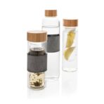 Impact borosilicate glass bottle with bamboo lid - Image 12