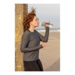 Impact borosilicate glass bottle with bamboo lid - Image 13