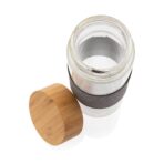 Impact borosilicate glass bottle with bamboo lid - Image 7