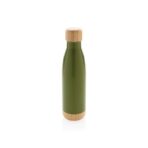 Vakuumirana boca od nehrđajućeg čelika s poklopcem i dnom od bambusa