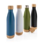 Vacuum stainless steel bottle with bamboo lid and bottom - Slika 7