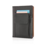 Notebook with phone pocket