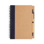 Kraft spiral notebook with pen - Slika 4