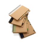 Kraft spiral notebook with pen - Slika 7