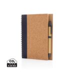 Cork spiral notebook with pen - Slika 2