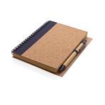 Cork spiral notebook with pen - Slika 3