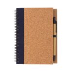 Cork spiral notebook with pen - Slika 4