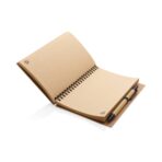 Cork spiral notebook with pen - Slika 6