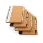 Cork spiral notebook with pen - Slika 8
