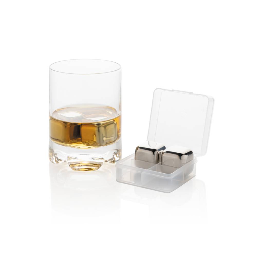 x00P911.08-P911.082-1 Re-usable stainless steel ice cubes 4pc - Slika 1