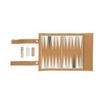 Britton cork foldable backgammon and checkers game set - Image 6