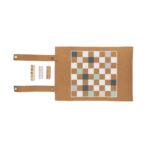 Britton cork foldable backgammon and checkers game set - Image 7