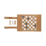 Britton cork foldable backgammon and checkers game set - Image 8