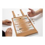 Britton cork foldable backgammon and checkers game set - Image 9