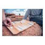 Britton cork foldable backgammon and checkers game set - Image 10