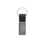 Luxury PU keychain RCS recycled zinc alloy