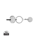 RCS recycled zinc alloy radiator key keychain with coin - Slika 2