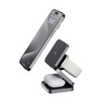 Terra RCS sklopivi punjač 3 u 1 od recikliranog aluminija od 15 W