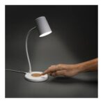 Zenara RCS recycled plastic and cork 15W wireless desk lamp - Image 7