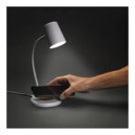 Zenara RCS recycled plastic and cork 15W wireless desk lamp - Image 8