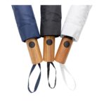 Kaycey 21" AWARE™ RPET Acacia wood mini auto open umbrella - Slika 8