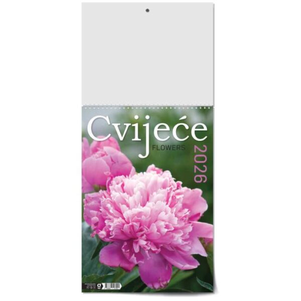 "CVIJEĆE" 13 list., dim: 24x53,5 cm, PVC vrećica, P/50, kalendar u boji