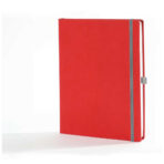 "ATENA" CRVENI rokovnik A4, dim: 21x26,5cm, 192 str., gumica, gumica za olovku P/20