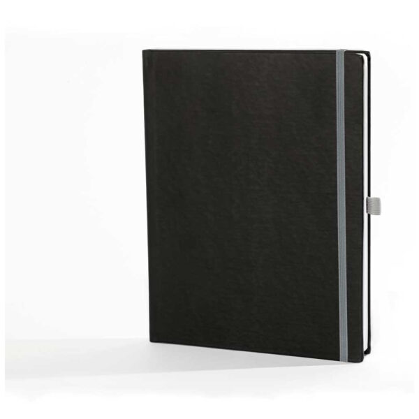 "ATENA" CRNI rokovnik A4, dim: 21x26,5cm, 192 str., gumica, gumica za olovku P/20